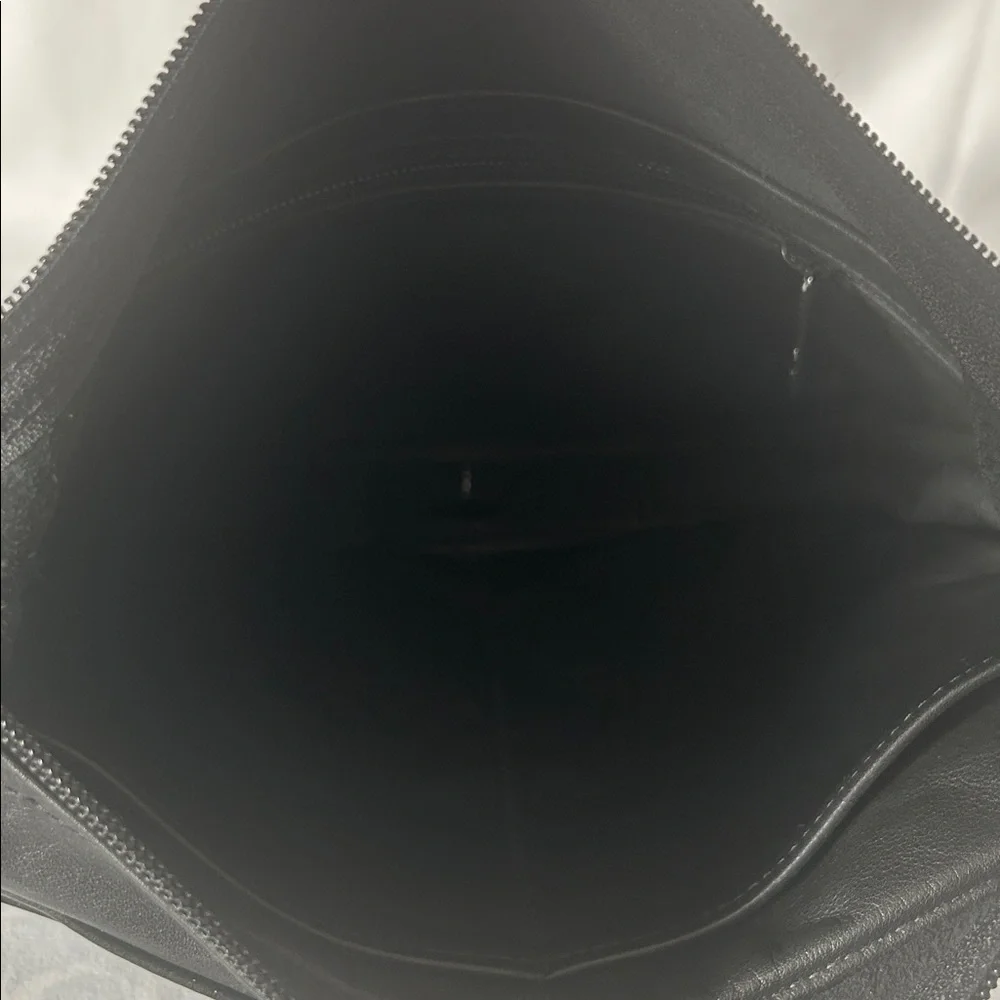 D'Onofrio Classic Black Leather Travel Shoulder Bag Purse 🌺🌺 - Picture 7 of 7